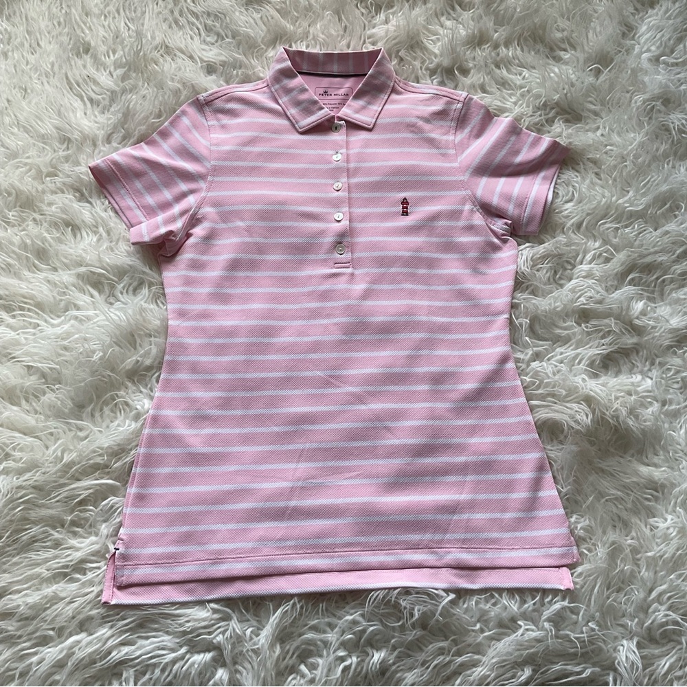 Peter Millar Pineapple Stripe Performance Polo - image 1